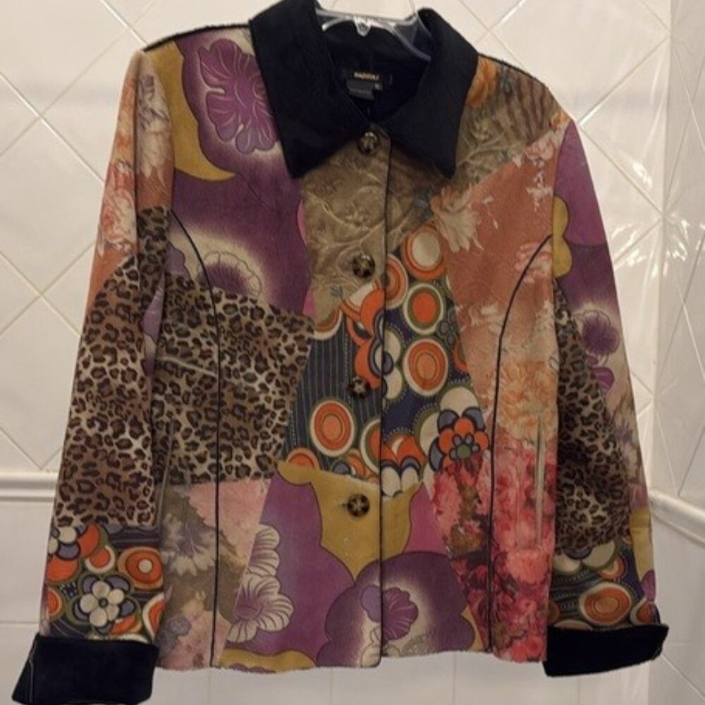 RADZOLI Multi-Color 100% Polly SUEDE Lightweight Button BLAZER Jacket Fall ready